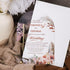 Boho Rustic Fall Floral Burnt Orange  Acrylic Wedding Invitations CWIA229